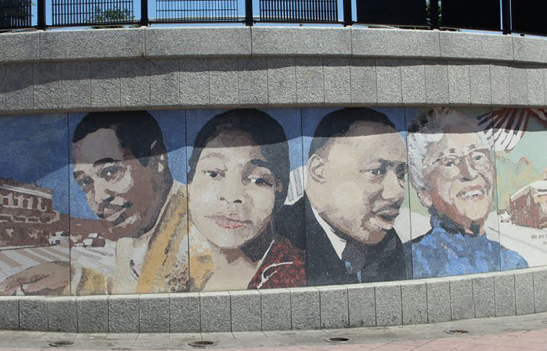 FREDERICK DOUGLAS SCULPTORS MURAL AND FOUNTAIN